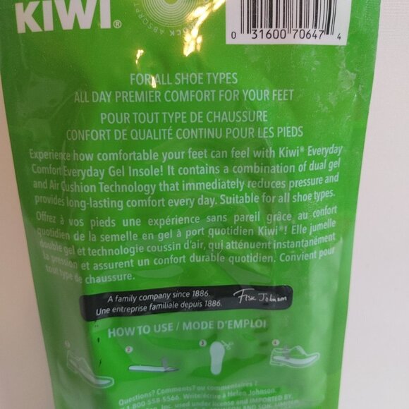 KIWI Everyday Comfort Everyday Gel Insoles 1 Pair Size 6-10 BNIP - Picture 3 of 3